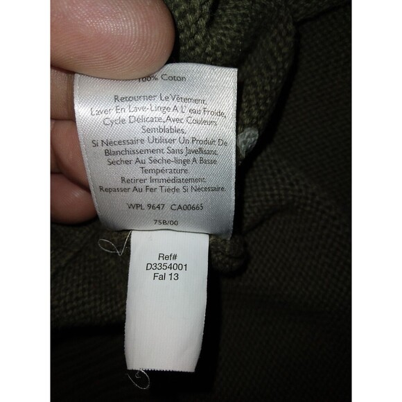 Eddie Bauer Men's TXL Army Green Crewneck Sweater - Picture 6 of 7